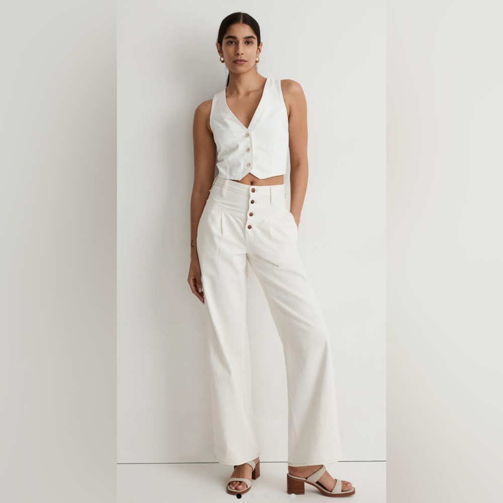 🐩NWT🐩 Madewell superwide leg jeans in vintage canvas button fly